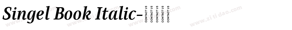 Singel Book Italic字体转换